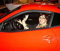 The Tigress with her new Ferrari