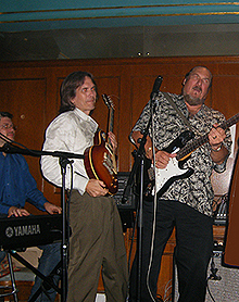 Charlie Morris jamming with Steve Cropper at Montreux