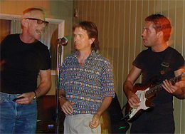 Charlie with Mike Shannon, aka Dan Electro, in Barcelona