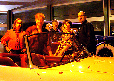 The boys and their ladies at the Rolls Royce Bar