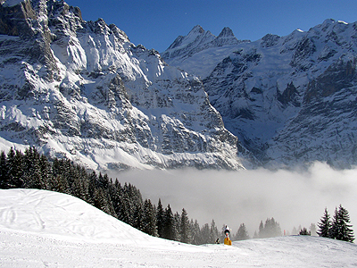 Up on the slopes in Grindelwald