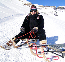 Sarah on the slopes in Grindelwald