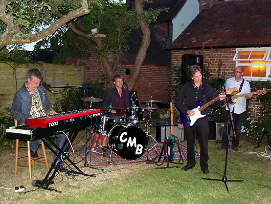 Charlie Morris Band on stage at the Angelsey Arms