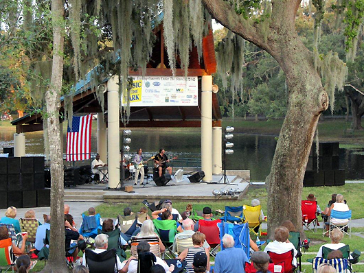 Charlie Morris Band on stage at Seminole's Music in the Park festival
