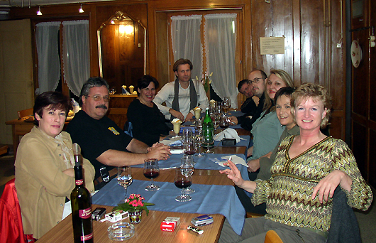 Jane with the band in Oberschan