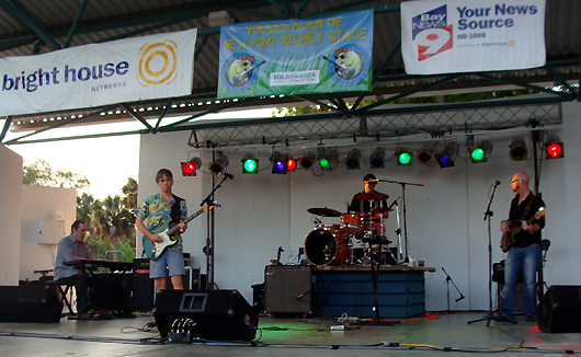 Charlie Morris Band on stage at the Cotee River Fest, 2013