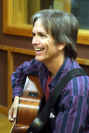 Charlie Morris on the WMNF Florida Folk Show. Photo by Blaine Jessee.