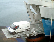 The panther van on the ferry to Orkney