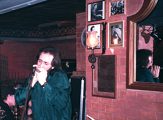 Harp player Devin Rice at the Downtown Jazz Bar in Gstaad