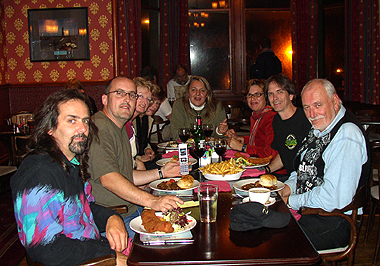 CMB sits down to a plate of fish n chips in Stromness, Orkney